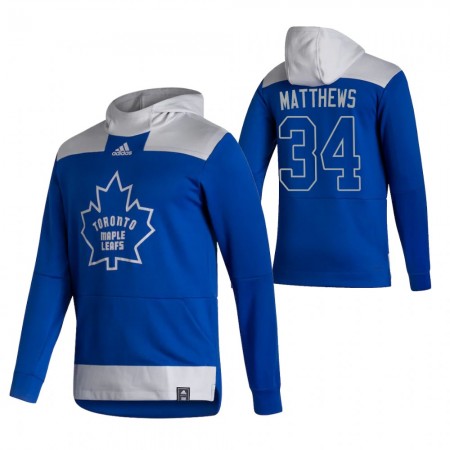 Toronto Maple Leafs Auston Matthews 34 2020-21 Reverse Retro Hoodie Sawyer - Mannen